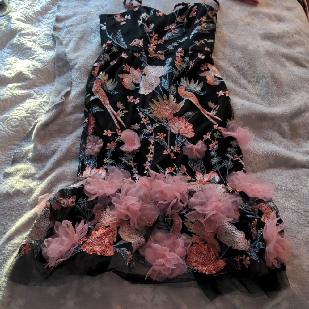 Sweetheart neck spaghetti strap short dress